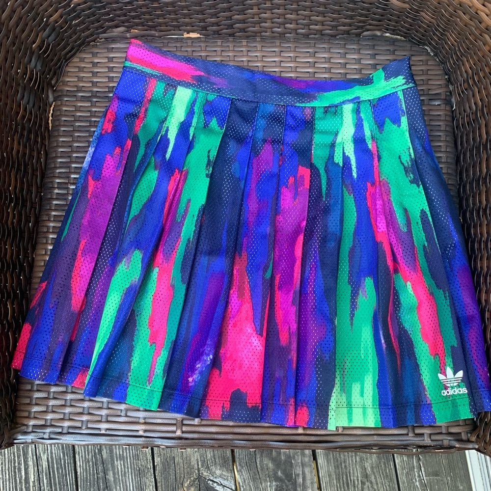 Adidas by Pharrell Williams colorful camo Tennis Skirt.